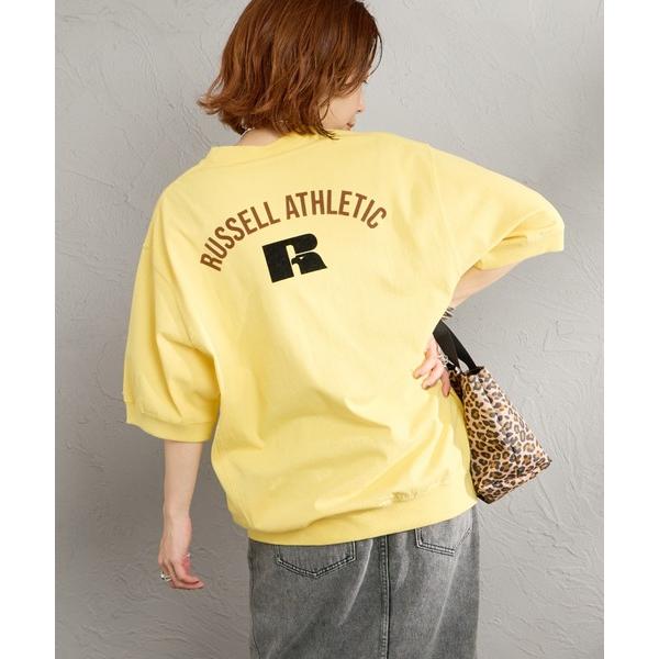 tシャツ 半袖 「RUSSELL ATHLETIC/ラッセル アスレチック」 別注 カレッジロゴプリ...