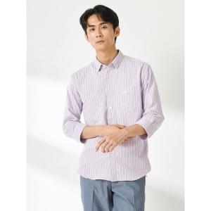 七分袖 シャツ ニットサッカーシャツ メンズ