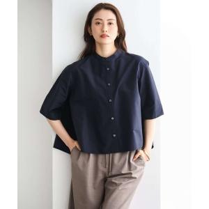 ブラウス シャツ バンドカラーテントラインシャツ レディース