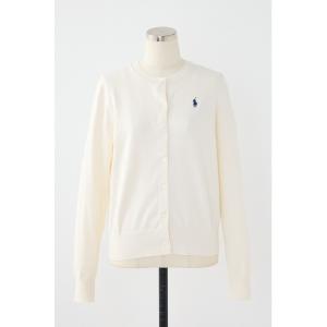 ニット セーター 「POLO RALPH LAUREN」コットン クルーネック カーディガン レディース