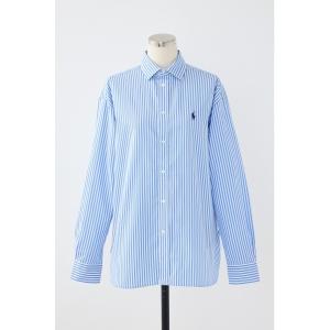 ブラウス シャツ 「POLO RALPH LAUREN」ストライプド ポプリン シャツ レディース