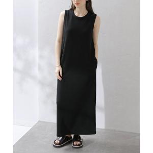 ワンピース 「洗える」Munich/ミューニック リネンライクダブルフェイスワンピース