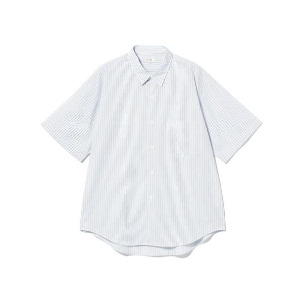 シャツ 半袖 ブロードストライプ シャツ「リラックスフィット」 メンズ