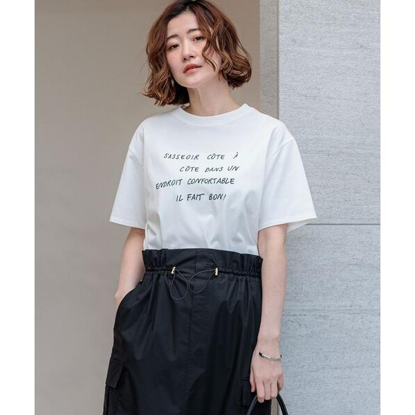 tシャツ 半袖 リラクシーシルエット メッセージ ロゴTシャツ レディース