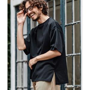 tシャツ mt10489- 鹿の子サイドスリットショートスリーブTシャツ メンズ