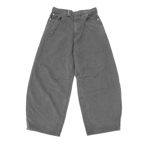 ワイドパンツ パンツ 「alvana」BLACK TWILL BELTED WIDE PANTS /...