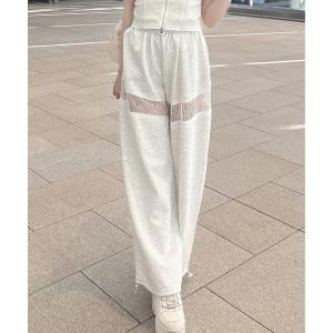 ワイドパンツ スウェットパンツ ジャージ バレルスウェットパンツ レディース