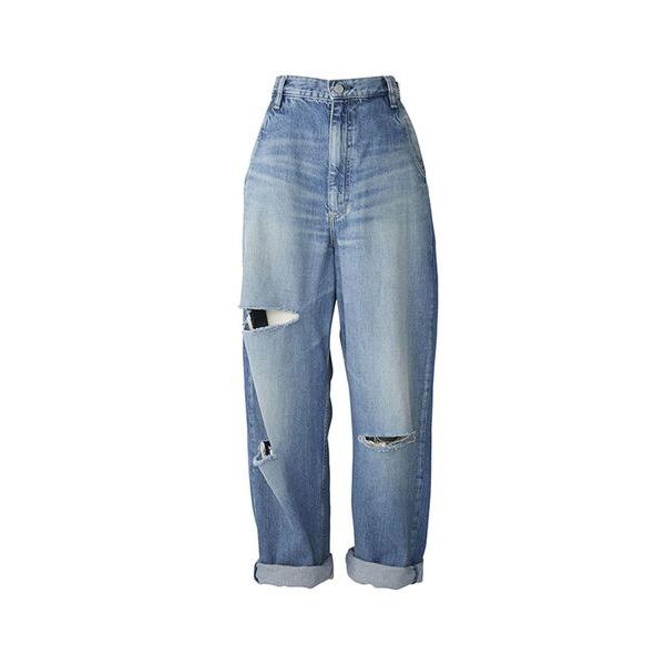 ジーンズ デニム デニムパンツ RESIZE加工 デニムストレートパンツ レディース