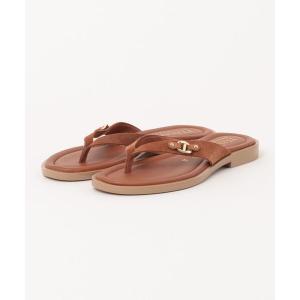 サンダル 「ITALIAN SHOEMAKERS」レザートングフラットサンダル(962351) レディース