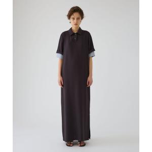 ワンピース 「RIM.ARK/リムアーク」Polo design maxi OP/ポロデザインマキシワンピース/シャツワンピース