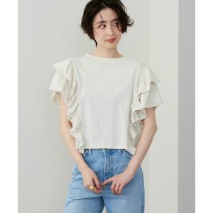 tシャツ 半袖 Lee/リー ラッフルスリーブTシャツ「体型カバー」 レディース