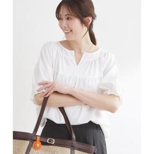 ブラウス シャツ 半袖 ギャザーデザインブラウス レディース