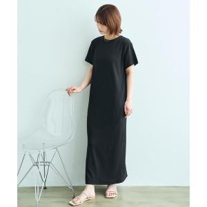 ワンピース 半袖 「汗染み防止加工」 リブ ロン...の商品画像
