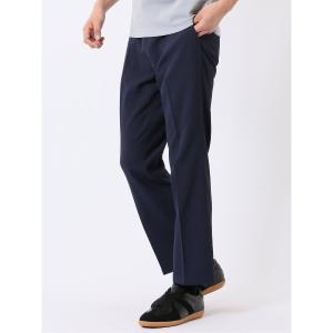 セレモニースーツ スラックス スラックス メンズ ビジネス パンツ ストレッチ ウォッシャブル 麻調 スリム ノータック テーパード 裾上げ済み 紺 セットア…