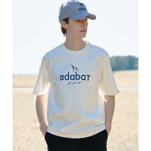 tシャツ 「ADABAT NAVY」接触冷感/抗菌防臭/消臭 アイスクリアコットン半袖ロゴT メンズ