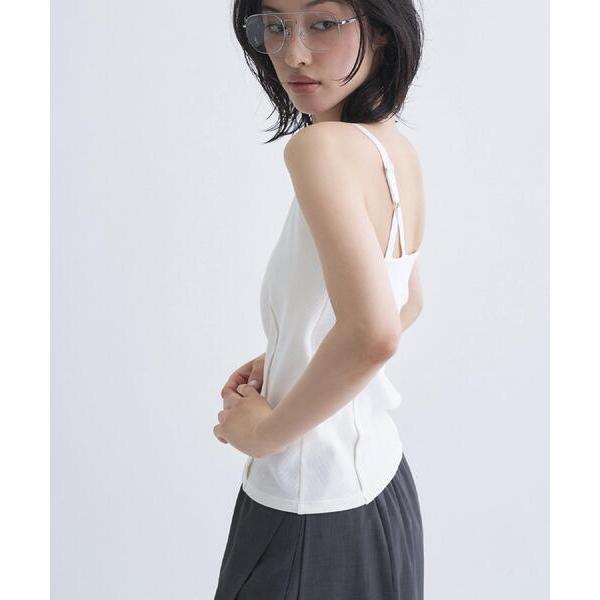 タンクトップ ノースリーブ 「Cup-in」edge line camisole レディース