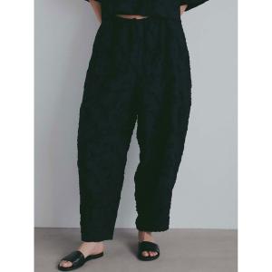 パンツ カットジャカードカーブパンツ レディース