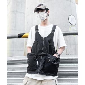 ベスト ジレ 2WAY多機能フェスベスト／トートバッグ メンズ レディース
