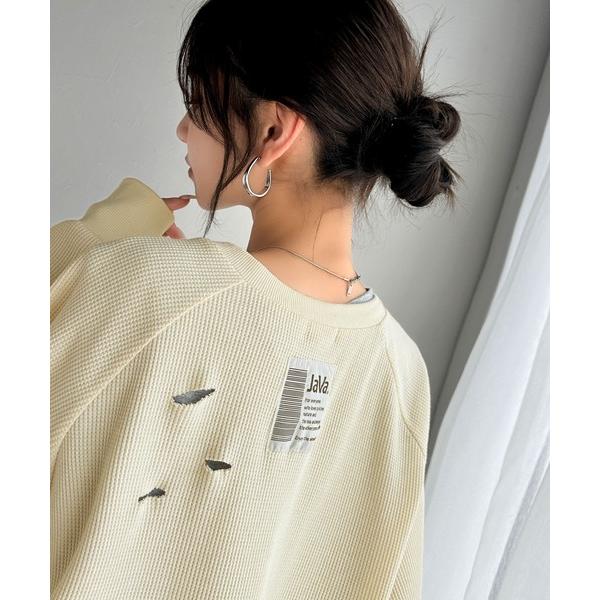 「Java」 長袖カットソー X-LARGE アイボリー レディース