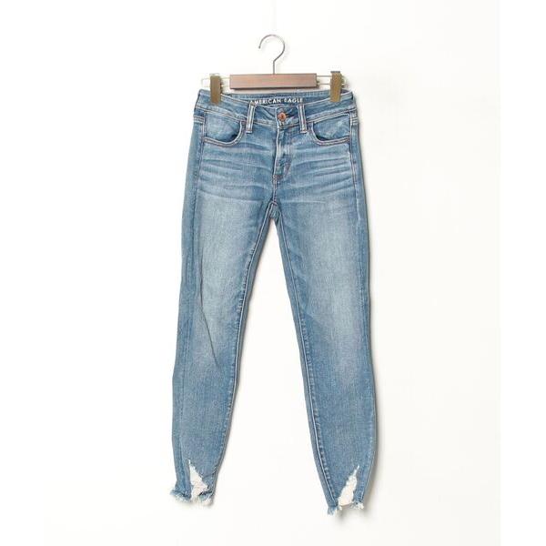 「American Eagle」 スキニーデニムパンツ 2 ブルー レディース