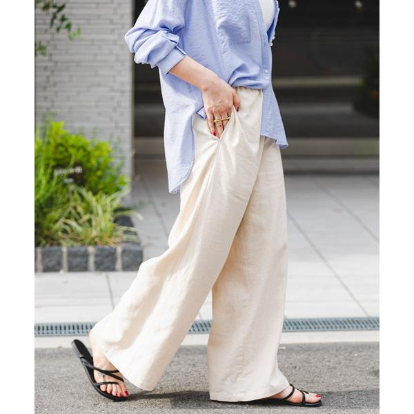 「ITEMS URBANRESEARCH」 イージーパンツ MEDIUM ライトベージュ レディース