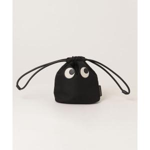 「ANYA HINDMARCH」 Eyes ドローストリング ポーチ - ブラック レディース