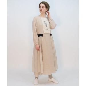 「haupia」 長袖ワンピース MEDIUM ベージュ レディース