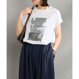 tシャツ 「MICA＆DEAL/マイカアンドディール」 フレンチスリーブ フォトプリントTシャツ レディース