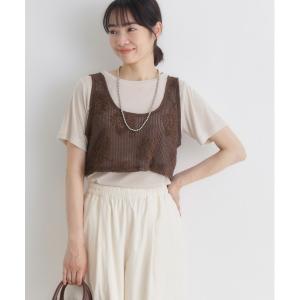 ベスト ジレ BACK NUMBER(バックナンバー)シアー刺繍ビスチェ レディース