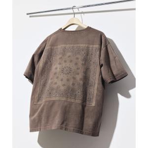 tシャツ HAV-A-HANK/ハバハンク HAV-A-HANK×FREAK'S STORE/ハバハンク 別注 バックプリント バンダナデザイン ピグメント クルーネックTシャツ メンズ