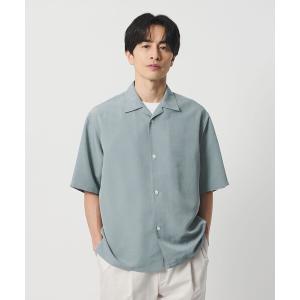 七分袖 シャツ シルキータッチ ナロー オープンカラー シャツ FORM型 メンズ