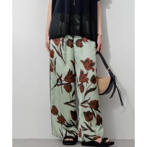 ワイドパンツ パンツ ARGENTI フラワープリント ワイドパンツ レディース