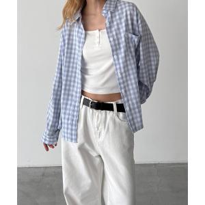ブラウス シャツ El mar　チェックレギュラーシャツ レディース