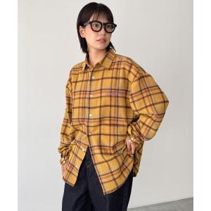 ブラウス シャツ LOGAN KNITTING MILLS　チェックロングスリーブシャツ レディース メンズ
