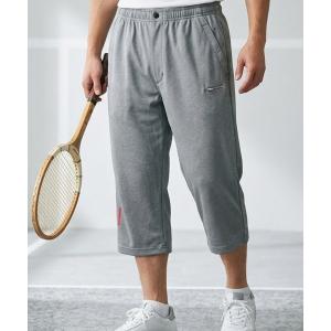 パンツ 「K-SWISS/ケースイス」デニムジャージ７分丈パンツ/イージーパンツ 杢調 ストレッチ ワイド ウエストゴム 春夏 メンズ レディース