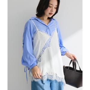 レースドッキングサテンビスチェ レディース