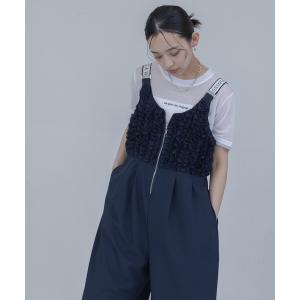 サロペット オーバーオール フリルビスチェ サロペット レディース