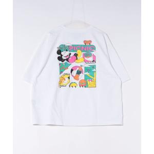 tシャツ 「OP:オーピー」水陸両用ミッキーTシャツ　バックプリント　吸汗速乾 メンズ レディース
