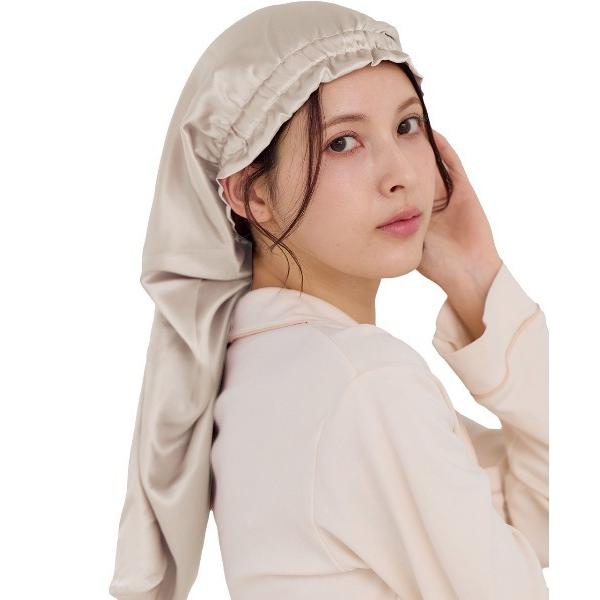 ナイトキャップ ルームウェア 部屋着 シルクロングナイトキャップ60cm レディース