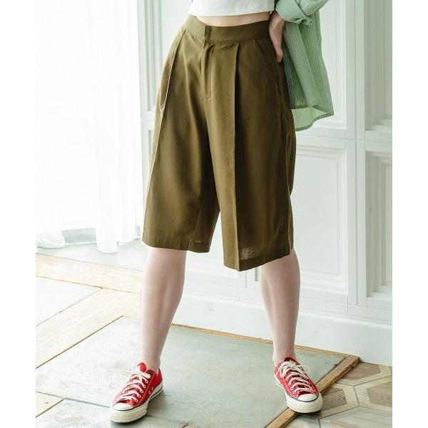 ハーフパンツ パンツ 短パン リネン混バミューダパンツ（UVカット・接触冷感）「大きいサイズ有」 レ...