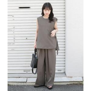 セットアップ ベスト×ワイドパンツセット レディース