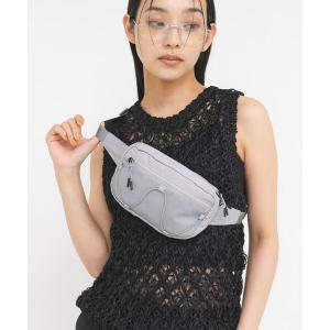 ウエストポーチ ウエストバッグ メッシュポケットリップストップサコッシュ レディース