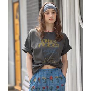 tシャツ ヴィンテージライクロゴＴシャツ レディース