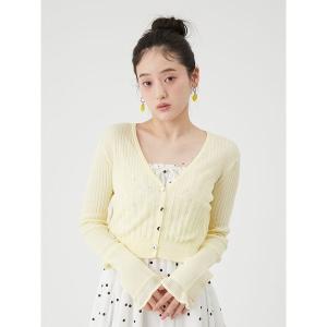LILY BROWN（リリーブラウン） カーディガン フリルニットカーディガン