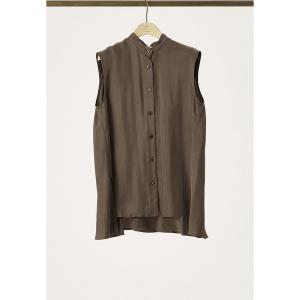 ブラウス シャツ キュプラフィブリルノースリーブシャツ レディース