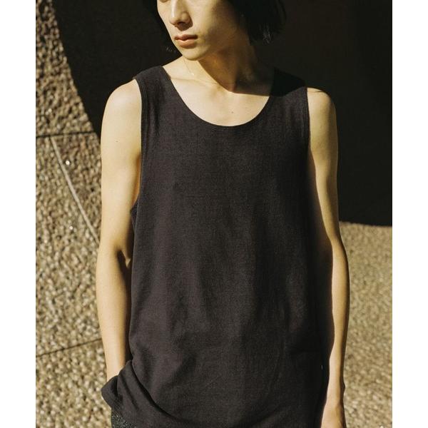 タンクトップ LINEN SLUB TANK TOP メンズ