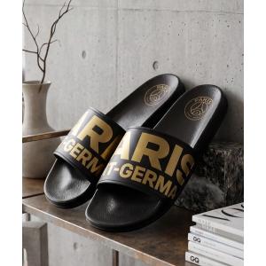 スポーツサンダル リカバリーサンダル サンダル 「Paris Saint-Germain/パリサンジェルマン」メタリックロゴ シャワーサンダル/リカバリーサンダル メンズ