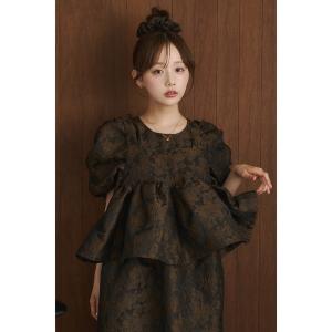 ボリュームジャガードビスチェ 「別売りワンピースとセット着用可能」 レディース