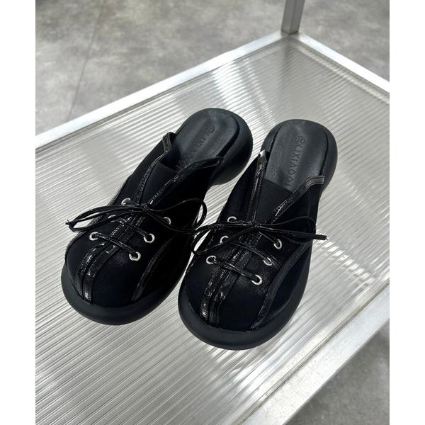 パンプス 「Nerd out XU」ribbon round pumps / 「ナードアウトエックス...
