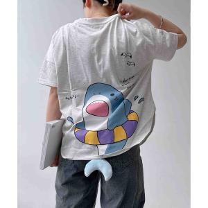 tシャツ ◯しっぽ取り外し可能 アニマル半袖Tシャツ レディース